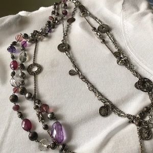 Silver & lavender premier necklace